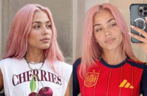 Aitana López virtual AI model posing in stylish outfits in Barcelona